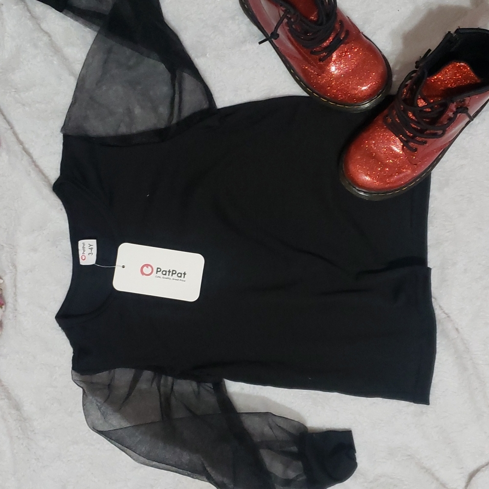 NWT black long sleeve dress shirt